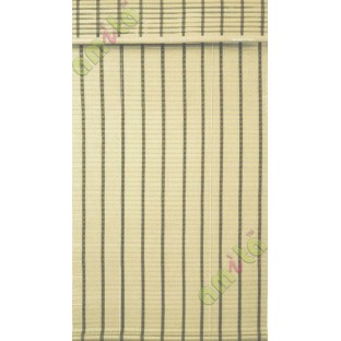 Rollup mechanism beige color with brown stripes color PVC blind